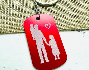 Dad gift, gift for dad, dad gift, new dad, new baby, gift from son, dad birthday gift, Father's Day gift, gift for dad, dad keychain