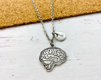 Brain necklace in, anatomical medical jewelry, gift for doctors, anatomy, personalized necklaces, brain pendant, human,