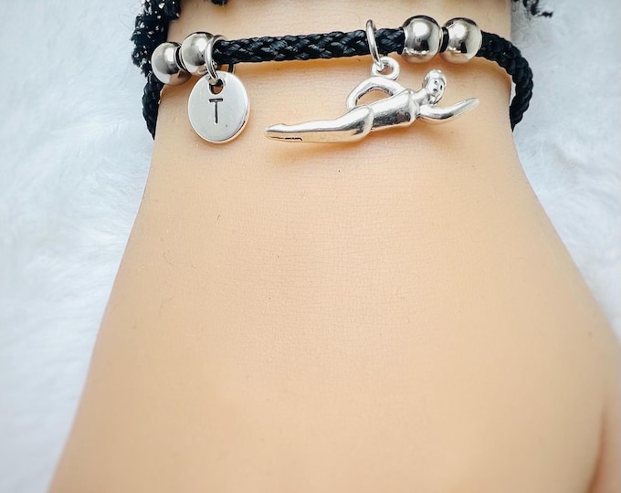Swimming Bracelet, Swimmer Bracelet, Swimming Gifts, Swim Bracelet, Swimming Teacher, Life Guard, Swimming Coach, Love to Swim,