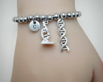 Biology bracelet, biology gifts for women, biology teacher gifts, biology student gifts, biology, medicine