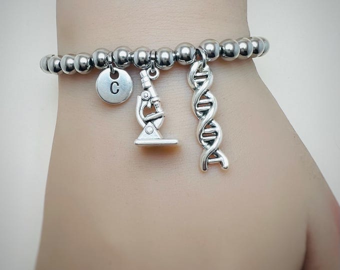 Biology bracelet, biology gifts for women, biology teacher gifts, biology student gifts, biology, medicine