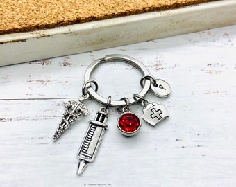 Nurse Keychain, Medical student Gift, Nurse gift, Nurse graduation, Medicine, Doctor keyring, Registered nurse, Caregiver, Care assistant