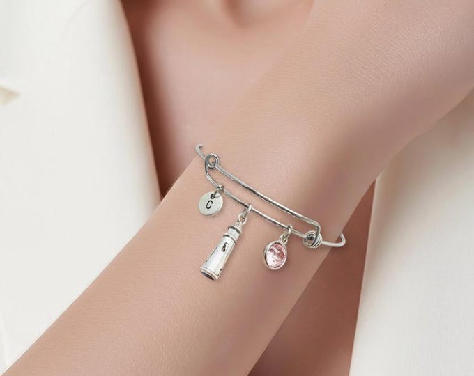 Lighthouse Bracelet,Bangle,Lighthouse Jewelry,Ocean Themed Gifts for Ocean Lovers,Nautical Bracelet,Lighthouse Gifts,Beach Themed Gifts