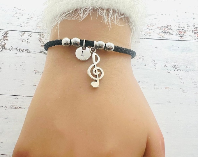 Music Note Bracelet, Music Note jewelry, Music gift, Musical jewelry, Singer Gift, Guitarist Gift, Treble Clef, Violinist, guitarist, piano,