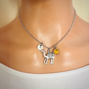Camel Necklace, Camel Charm necklace, Camel Jewelry, Camel Charm necklace, Camel gift, Animal necklace, Dainty necklace, Simple gift,