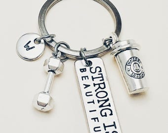 Fitness keychain, gym gifts, gym keychain, bodybuilding gifts, motivational keychains, weight loss gifts, fitness gifts, personal trainer