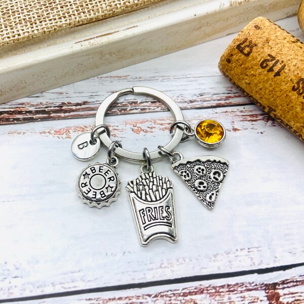 Pizza Keychain - Etsy