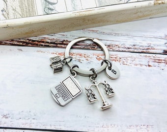 Legal Secretary gift, Legal Secretary Keychain, Legal Secretary Keyring, Jude gift, Judge Keychain, Law graduate, Law student, lawyer, Law 