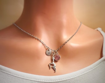 Gymnast Gift for her, Gymnastics Necklace I Love Gymnastic gift, Personalized Gifts for Gymnast, Girls gymnastics, Gymnastics birthday gift