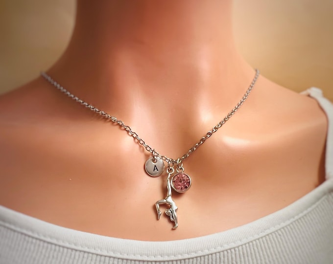Gymnast Gift for her, Gymnastics Necklace I Love Gymnastic gift, Personalized Gifts for Gymnast, Girls gymnastics, Gymnastics birthday gift