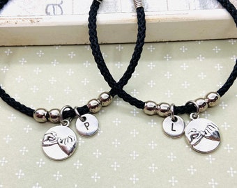 Couples Bracelet, His and Hers Bracelet Set,  Pinky Promise Bracelet for 2, Friendship Gifts