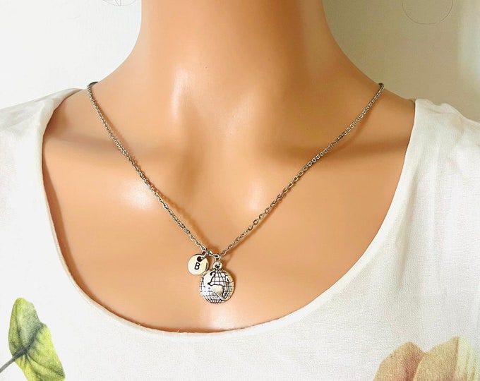 Globe Necklace, Globe Gift, Map Jewelry, Map Necklace, World Map Necklace, Earth Necklace, Globe Necklace Set, World Necklace, Earth Globe