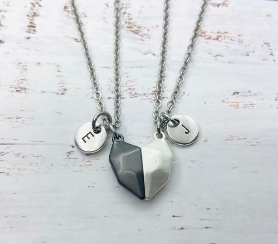 Magnetic Heart Necklace, Couple Necklace, Magnetic Couple Necklace