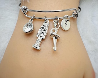 Nutcracker Ballet Ballerina Dance charm, Charm Bracelet, Necklace, Jewelry gift for Girls Women