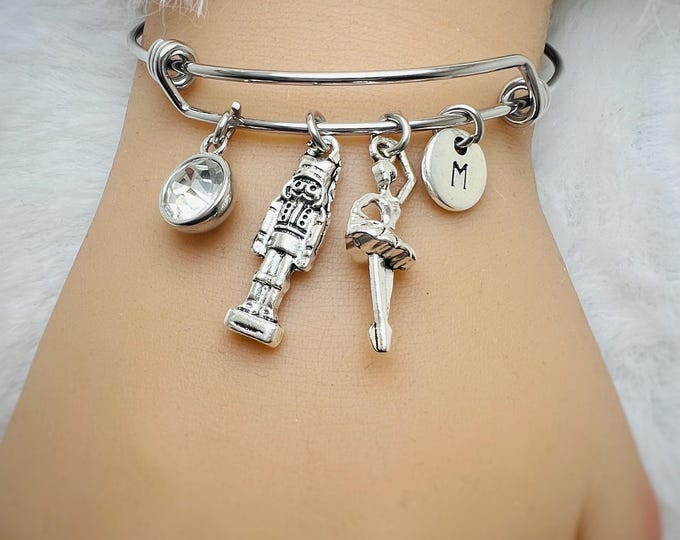 Nutcracker Ballet Ballerina Dance charm, Charm Bracelet, Necklace, Jewelry gift for Girls Women