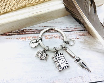 Reader Gift, Author Gift, Writer Gift, Reader Keychain, Author Keychain, Writer Keychain, Reading. Lover of the book,