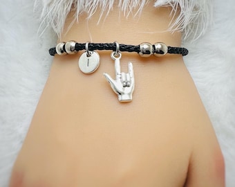 Sign language necklace, sign language jewelry, I love you sign necklace, sign necklace, sign language symbol, sign language necklace