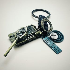 Army Tanks Leather Keychain, Military Army, Tank, Custom Keychain, Military Keychain,