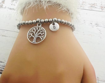 Tree of life bracelet, tree of life jewelry, gifts for the tree, personalized jewelry, jewelry for her, family tree, initial bracelet,