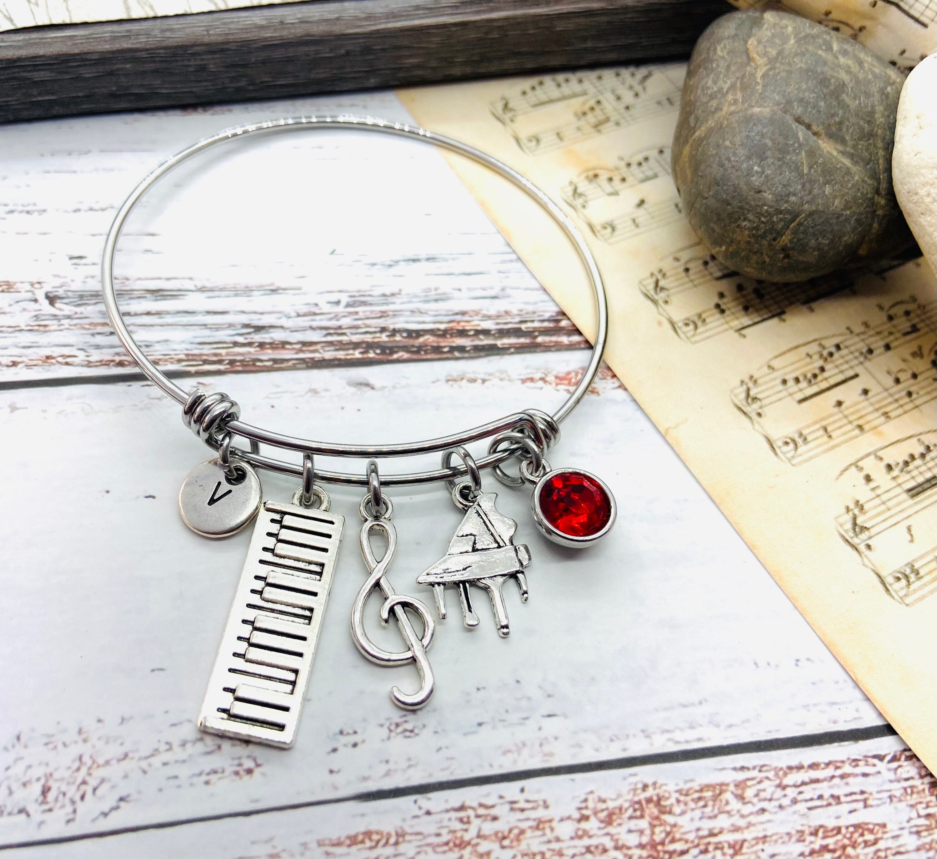 Music bracelet Mens Music Bracelet Piano bracelet Boyfriend
