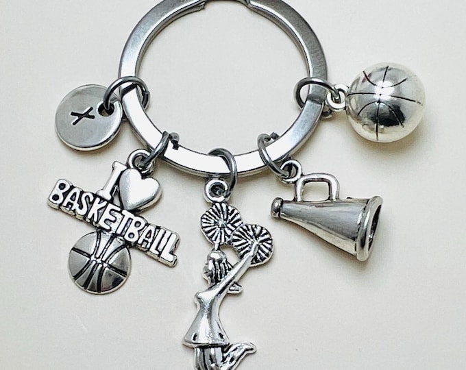 Cheerleader gift, cheerleader keychain, cheer keychain, basketball gift, team sports, cheerleader birthday gift, cheerleader gifts
