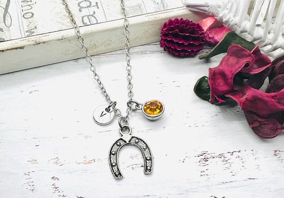 Horseshoe Necklace Horseshoe Jewelry Horse Shoe Necklace Wish