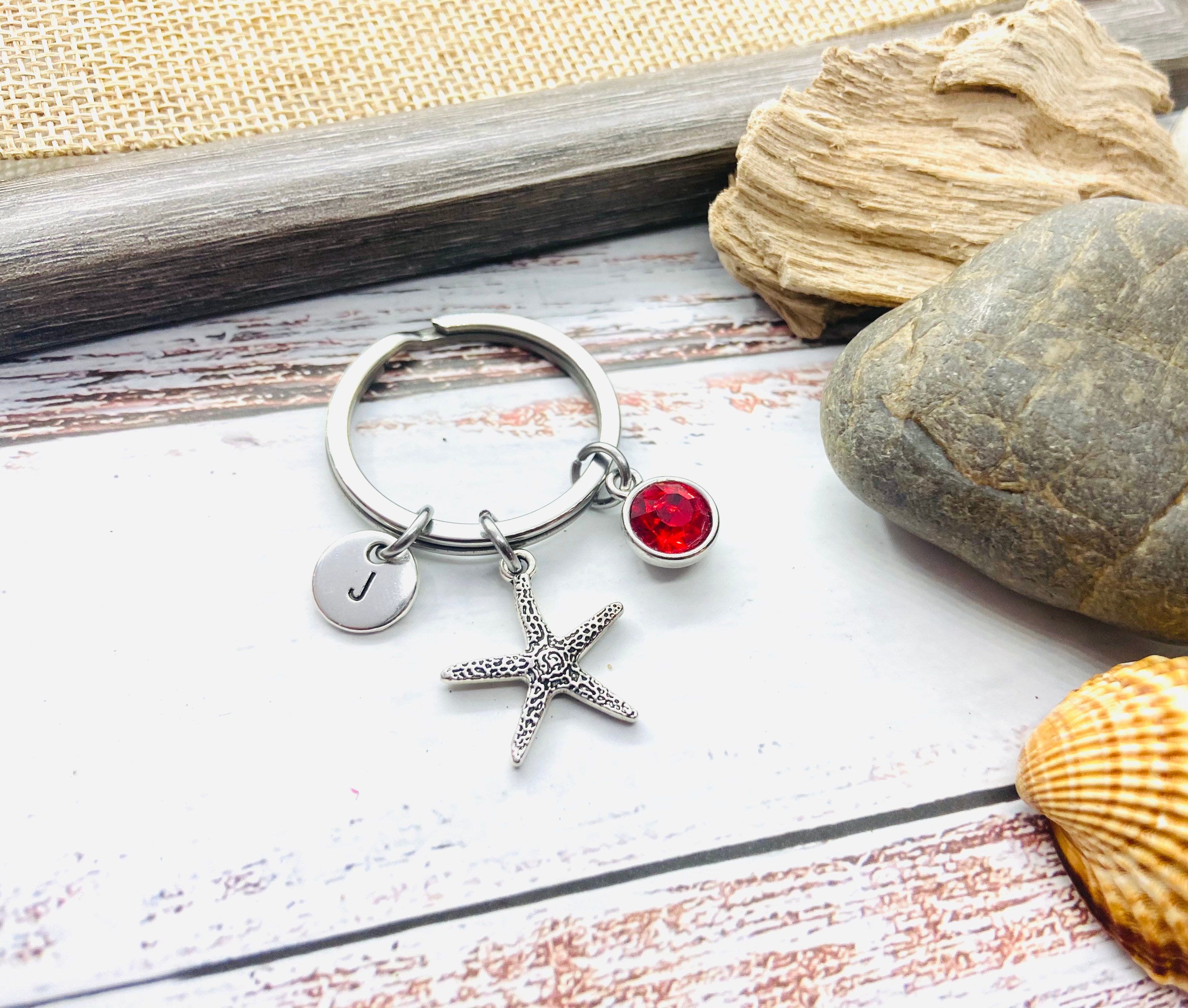 Starfish Keychain Sea Star Keychain Star Fish Charm Gift Beach