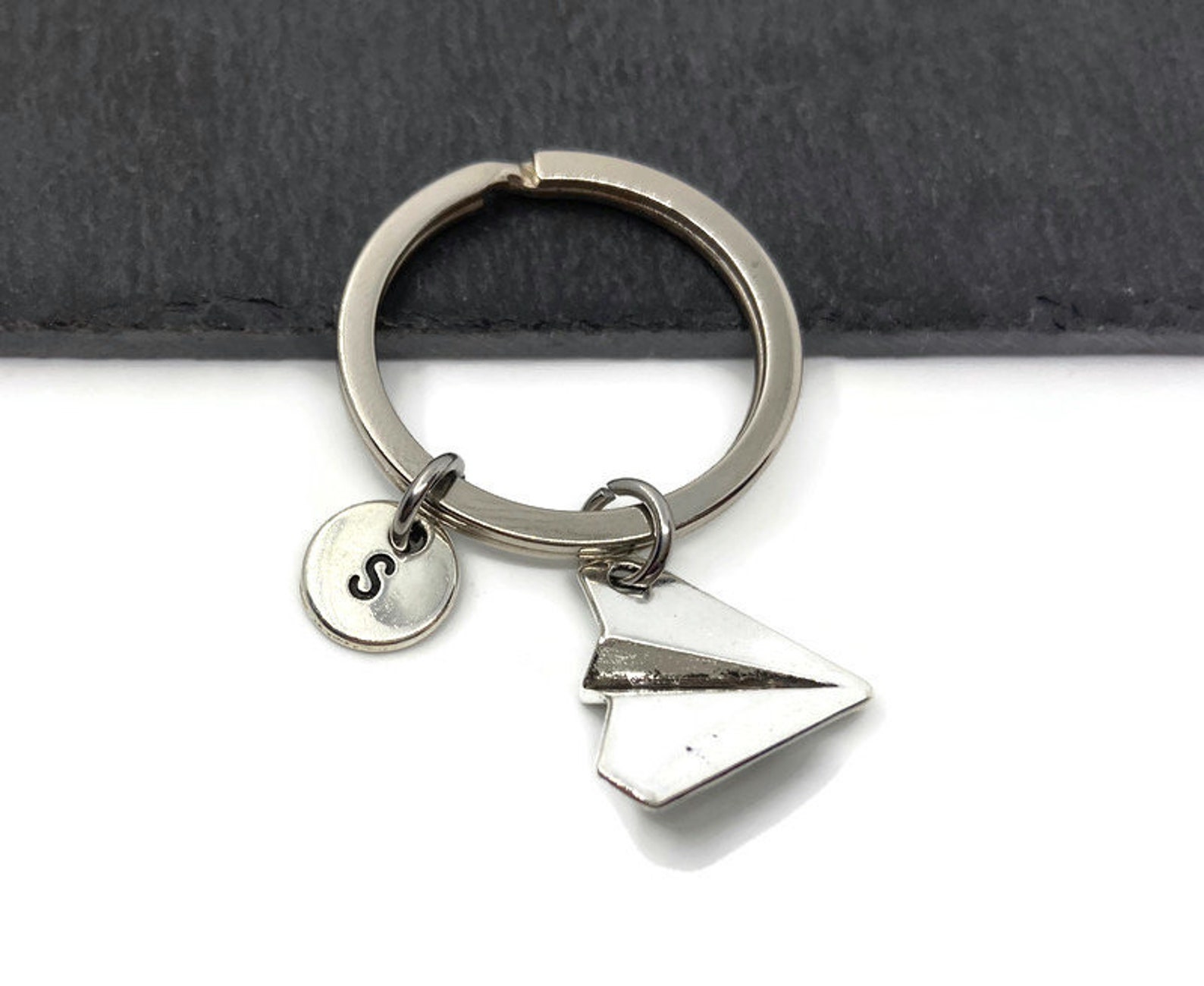 Paper Plane Keychain Paper plane Keyring Paper Plane gift Etsy