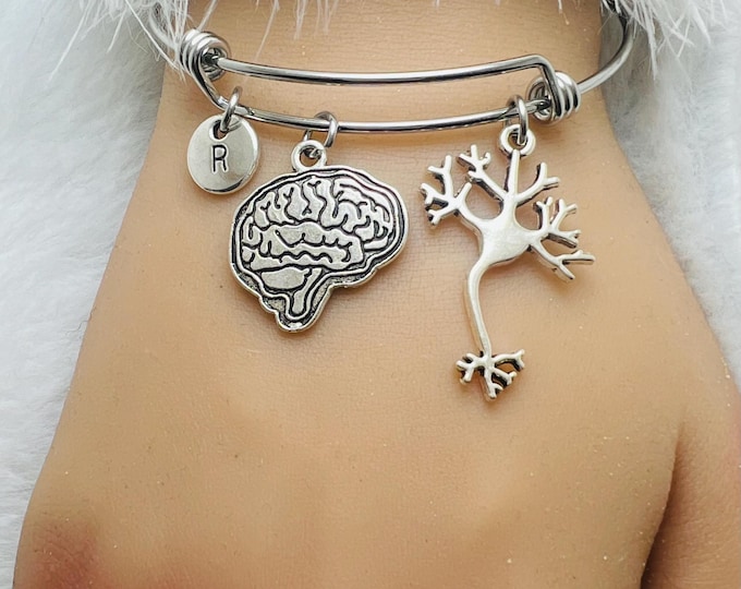 Brain Bangle, Neuron bangle, Brain Bracelet, Brain Jewelry, Anatomical Brain Bangle, Anatomy Bracelet, Neuron Jewelry
