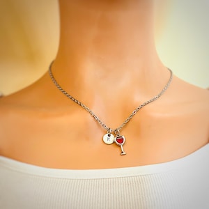 Weinkette, Weinliebhaber-Schmuck, Rotweinglas, Barkeeper-Geschenk, Rotweinglas-Anhänger, Weinliebhaber-Geburtstagsgeschenk