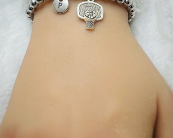 personalised, Basketball Bracelet, Basket ball Bracelet, Basketball Gifts, Basketball Teacher, Basketball Coach, Basketball Fan,