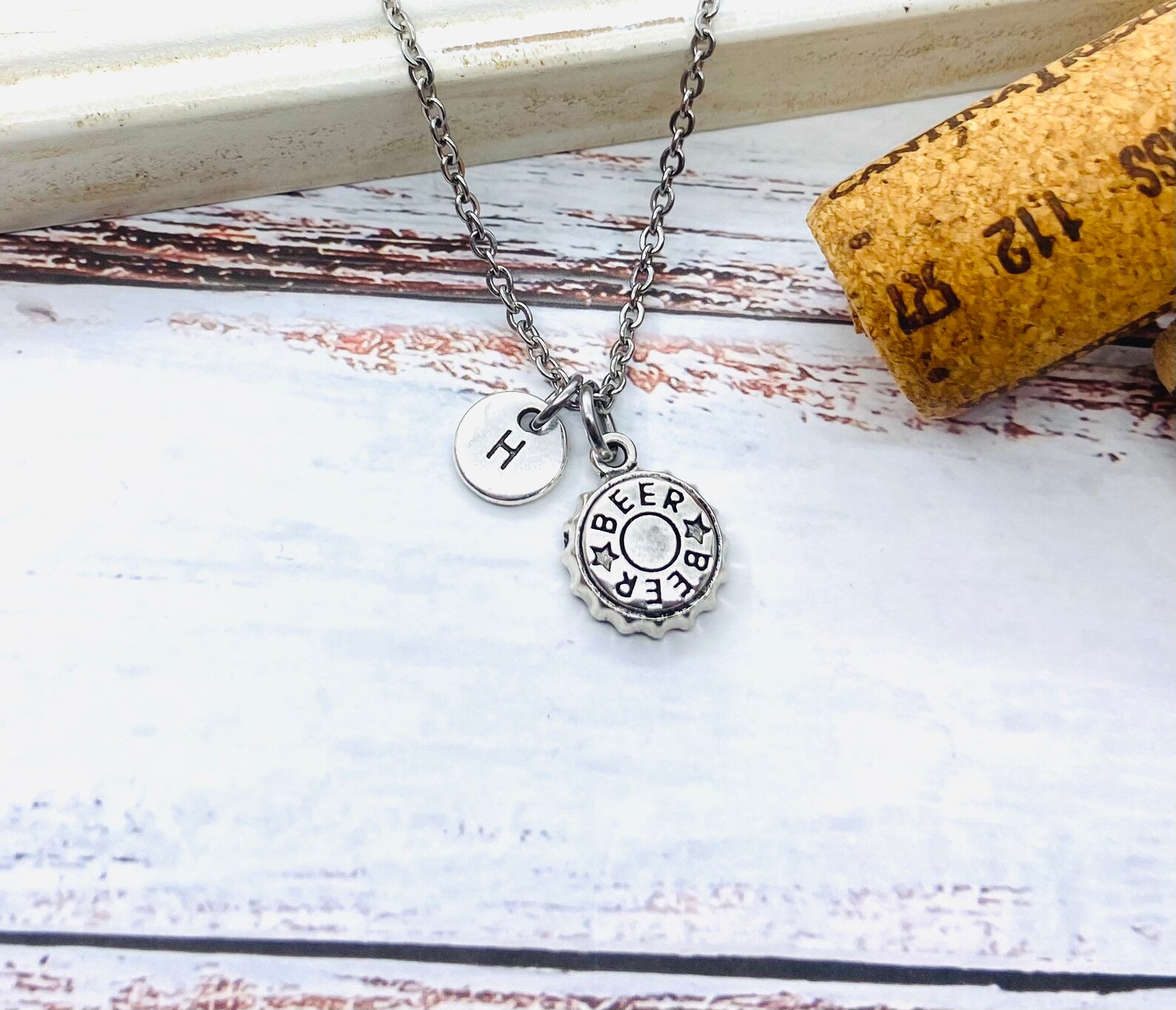 Beer Necklace Beer Jewelry Beer Gift for Him Beer Lover Etsy