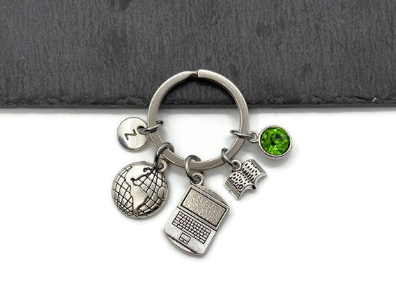 Blogger Gift Blogger Keychain Blogger Keyring Blogging