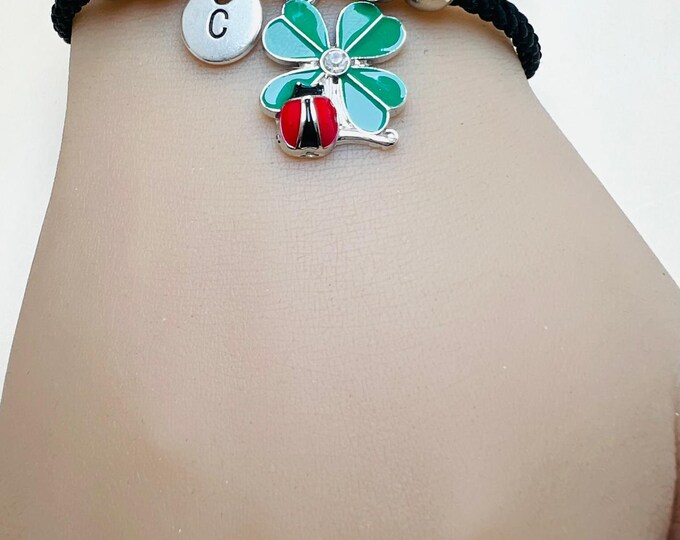 Lucky bracelet, four-leaf clover gift, lucky bracelet, four-leaf clover bracelet, lucky gift,