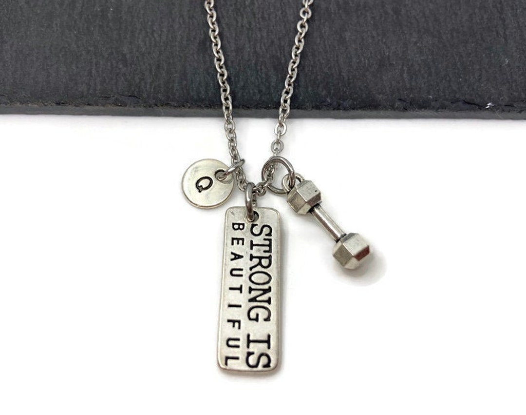 Strong is Beautiful Necklace, Workout Necklace,weight Loss Gift, New