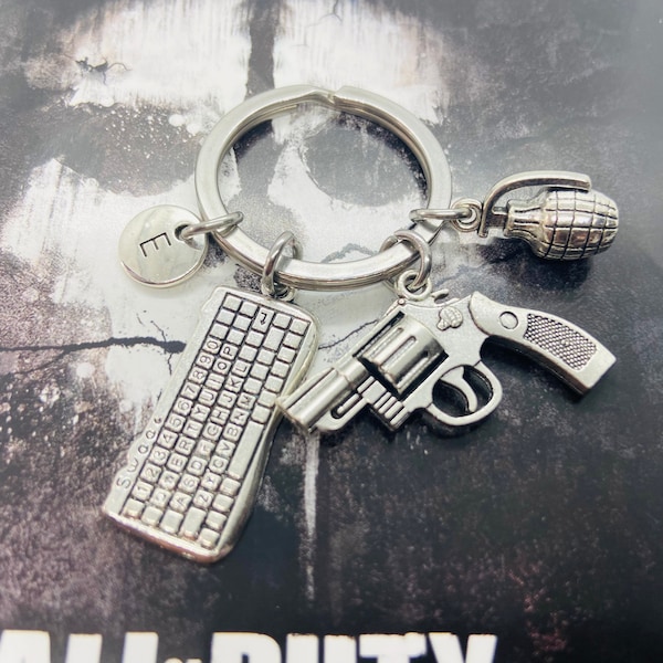 Call of duty inspired keychain, grenade, army keychain, army veteran army gift, birthday dad gift, army husband, gun, rifle, military