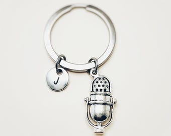 Microphone Keychain, Microphone Keychain, Mic Gifts, Singer, MC Gift, Recording, Mic, Musician, Rapper Gift, Public Speaker, Radio,