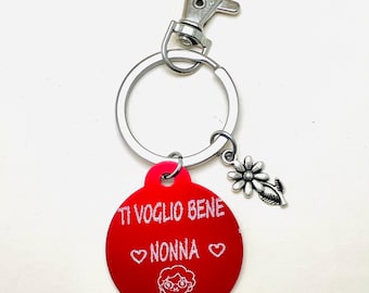 Keychain for grandma, Grandparents' Day gifts, gift for grandma, engraved keychain, I love you grandma
