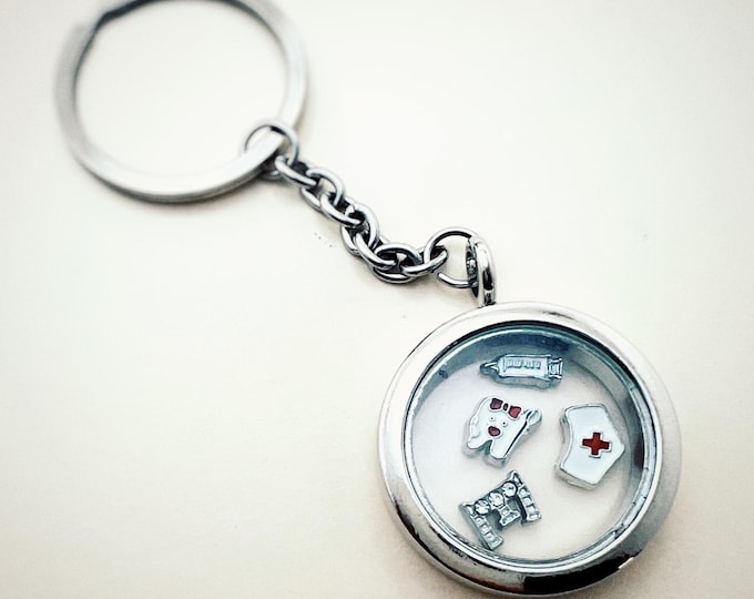 Dentist gift, dentist locket, dentist keychain, dentist memory locket, dental nurse, dental student gift, tooth, dental assistant gifts