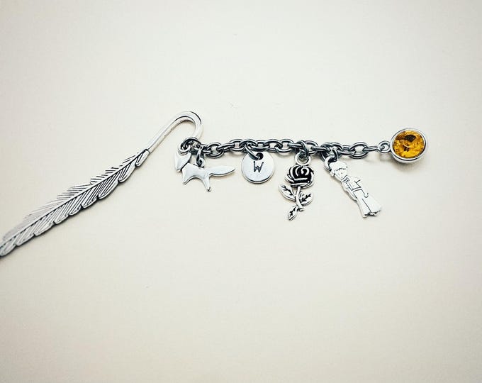 The little prince - The prince and the fox - The little prince gift - Book mark with rose - Separator prince - Fans of the little - Bookmark