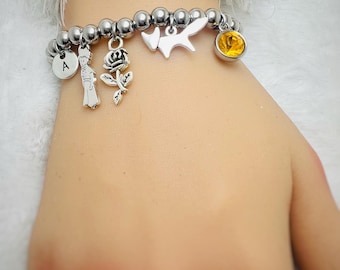 Little Prince Bracelet, Gift Idea, Little Prince, Fox, Rose, gift for her, girls, lovers Little Prince,serpiente