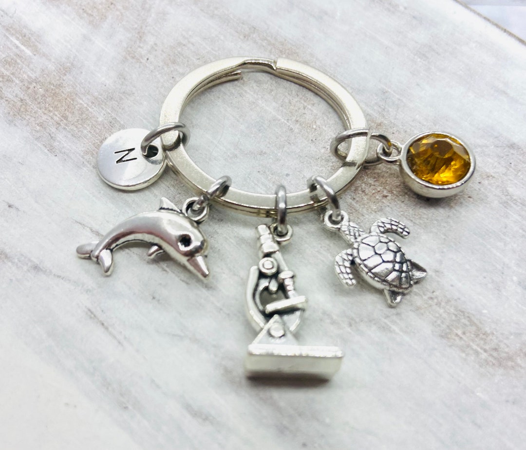 Marine Biologist Gift, Marine Biology Keychain, Marine Biology Keyring