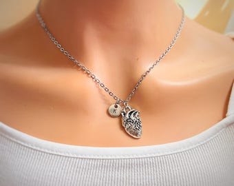 Anatomical Heart Necklace, Doctor and Nurse Jewelry, Gift Ideas for Doctors, Heart gift, Graduation, Birthday Gift Ideas