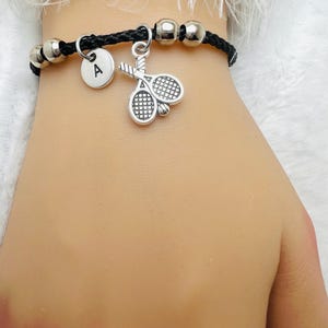 Collana Tennis Con Ciondolo Racchetta In Argento 925: Regalo Per Appassionati, Con Scritta "Be Strong And Be Yourself"
