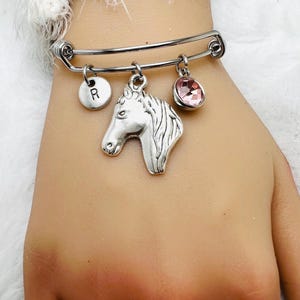 Horse lover gift, horse bracelet, horse charm gift, horse gift, horse jewelry, rider, pony charm, horse pendant bracelet, ride