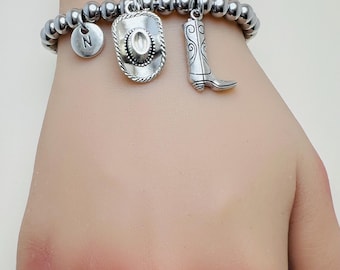 personalised, women, Cowgirl, cowgirl bracelet, western jewelry, western bracelet, Cowboy bracelet, cowgirl jewelry, cowgirl boots,