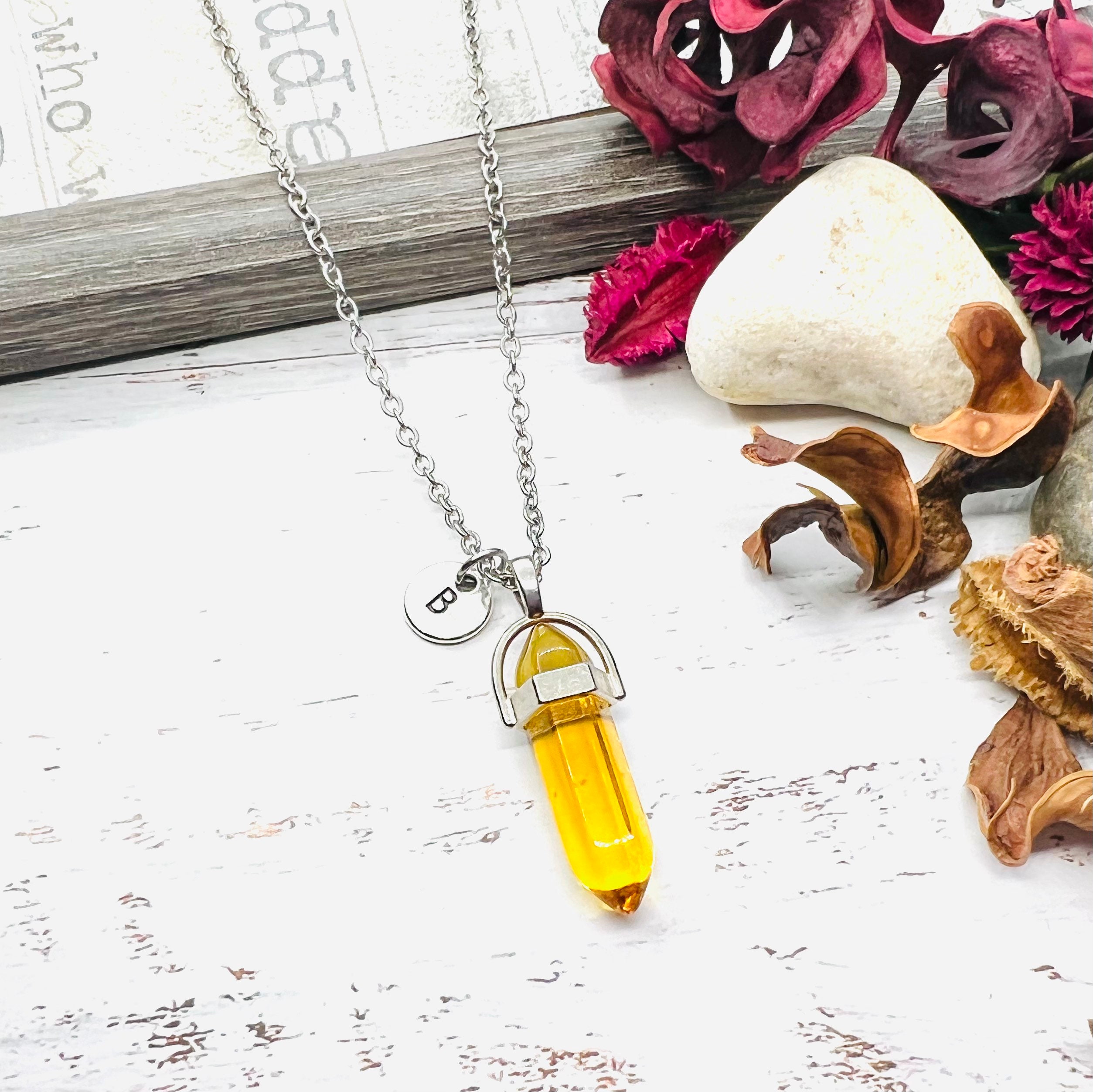 Raw Citrine Necklace, Yellow Crystal Jewelry, Citrine Pendant, Sterling  Silver or 14kt Gold Filled – GEMNIA