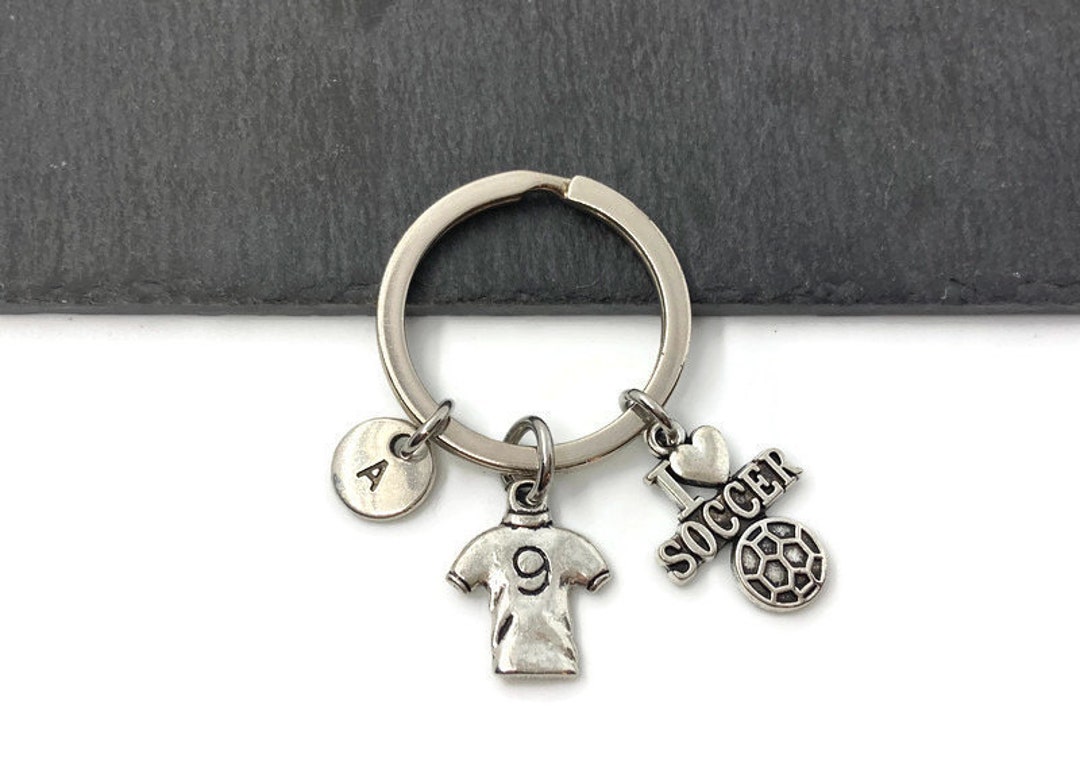 Goalkeeper Gift, Goalie Gift, Soccer Keychain, Soccer Keyring, Football