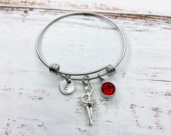 Ballerina Bracelet - Personalized - Ballet Recital Gift - Ballerina Jewelry - Little Girl Ballet Gift - Dance Bracelet - Kids Ballerina Gift