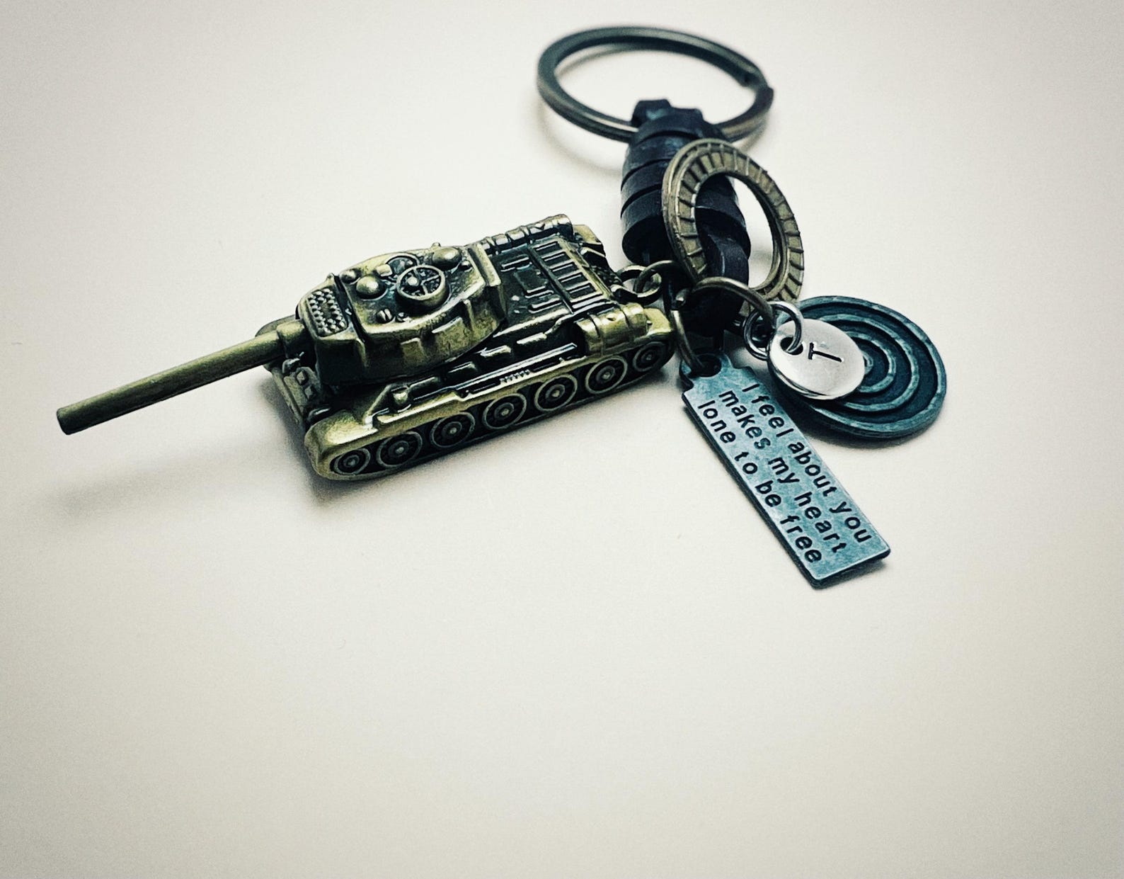 Army Tanks Leather Keychain, Military Army, Tank, Custom Keychain ...